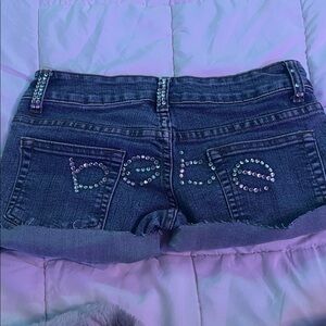 Vintage Bebe rhinestone shorts